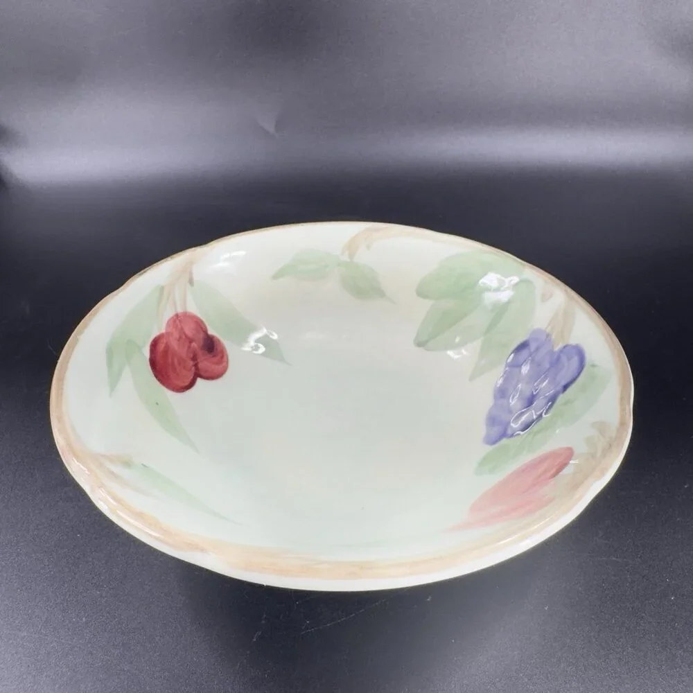 Franciscan Bountiful Bowl Dish Set 3 Pottery Bowls Fruit Plum‎ Cherries Grapes